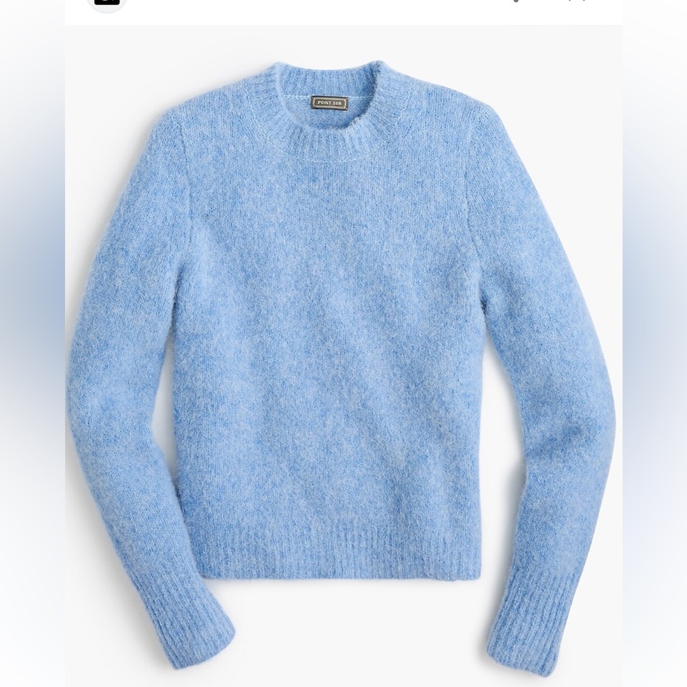 Point Sur Blue Alpaca-Blend Crewneck Sweater